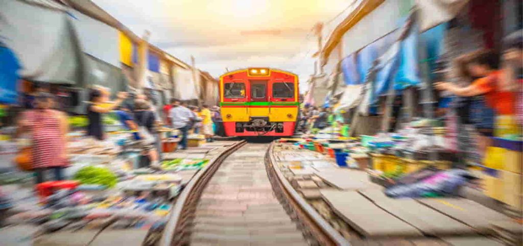 Mercado del Tren en Bangkok